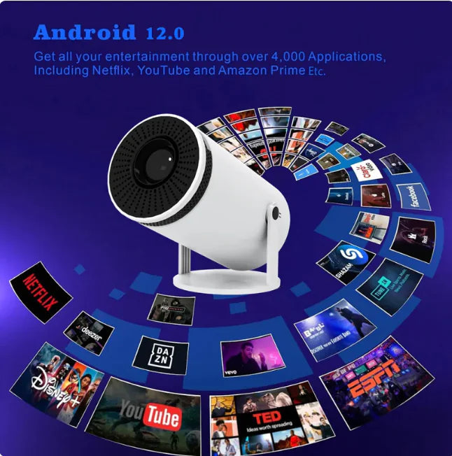 4K Bluetooth Mini Projector WEM Support (www.WEM.support)