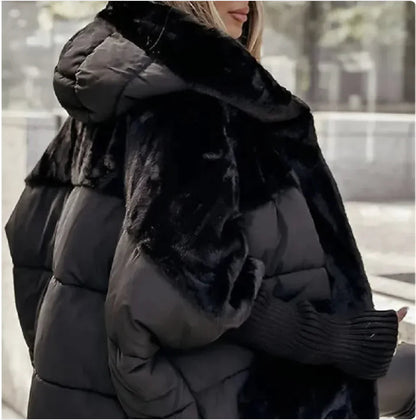 Women's Cozy Oversized Down Jacket Coat WEM Support (www.WEM.support)