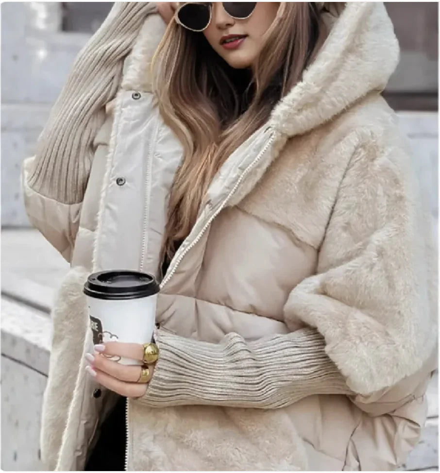 Women's Cozy Oversized Down Jacket Coat WEM Support (www.WEM.support)