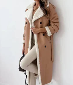 Lapel Coat Maillard Wear Composite Leather Plush WEM Support (www.WEM.support)
