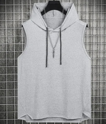 Men's Hong Kong Style Casual Hoodie Vest WEM Support (www.WEM.support)