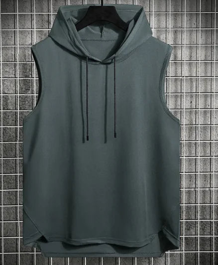 Men's Hong Kong Style Casual Hoodie Vest WEM Support (www.WEM.support)