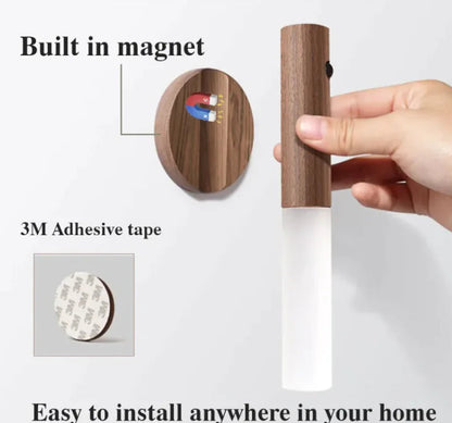 Magnetic Wood Wireless Night Light WEM Support (www.WEM.support)