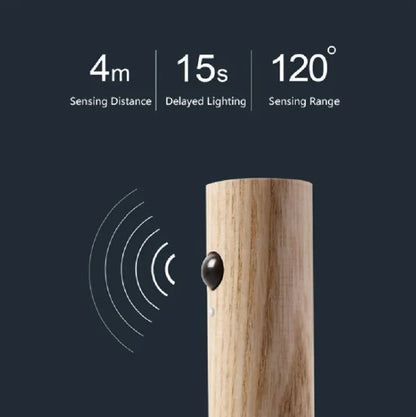 Magnetic Wood Wireless Night Light WEM Support (www.WEM.support)