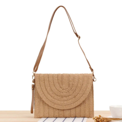 Ari Handwoven Straw Clutch WEM Support (www.WEM.support)