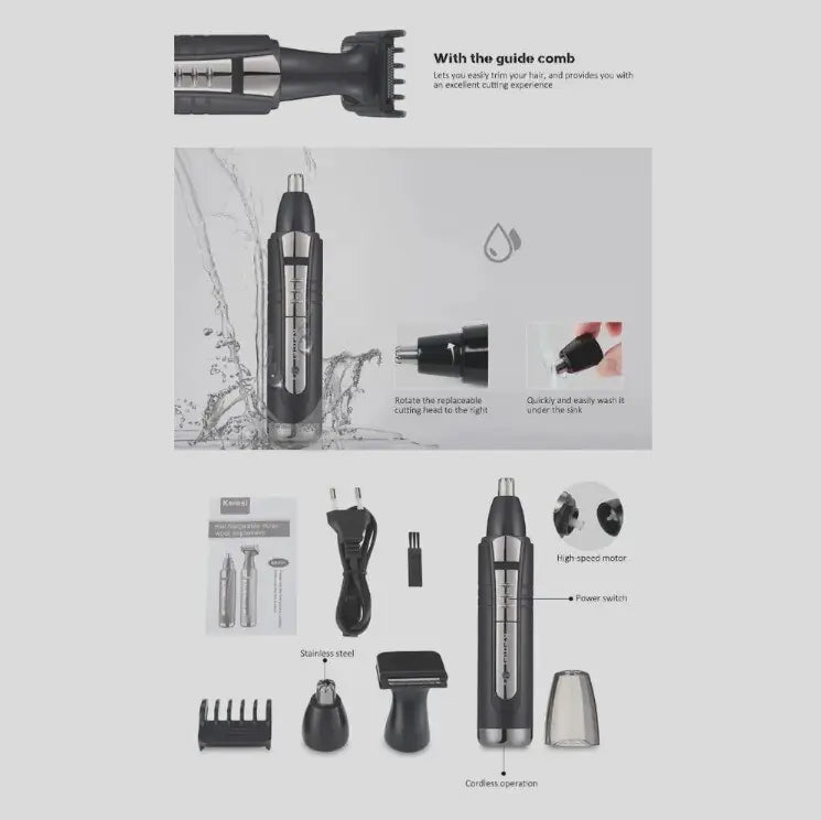2-in-1 Nose and Hair Trimmer KM-6511 WEM Support (www.WEM.support)