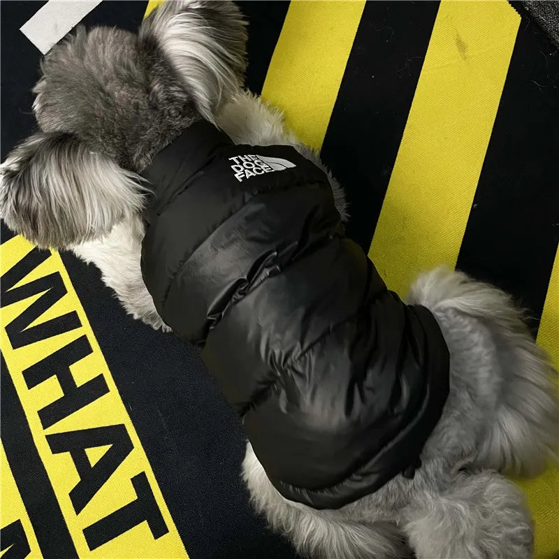 Puppy Warm Black Down Vest Jacket WEM Support (www.WEM.support)