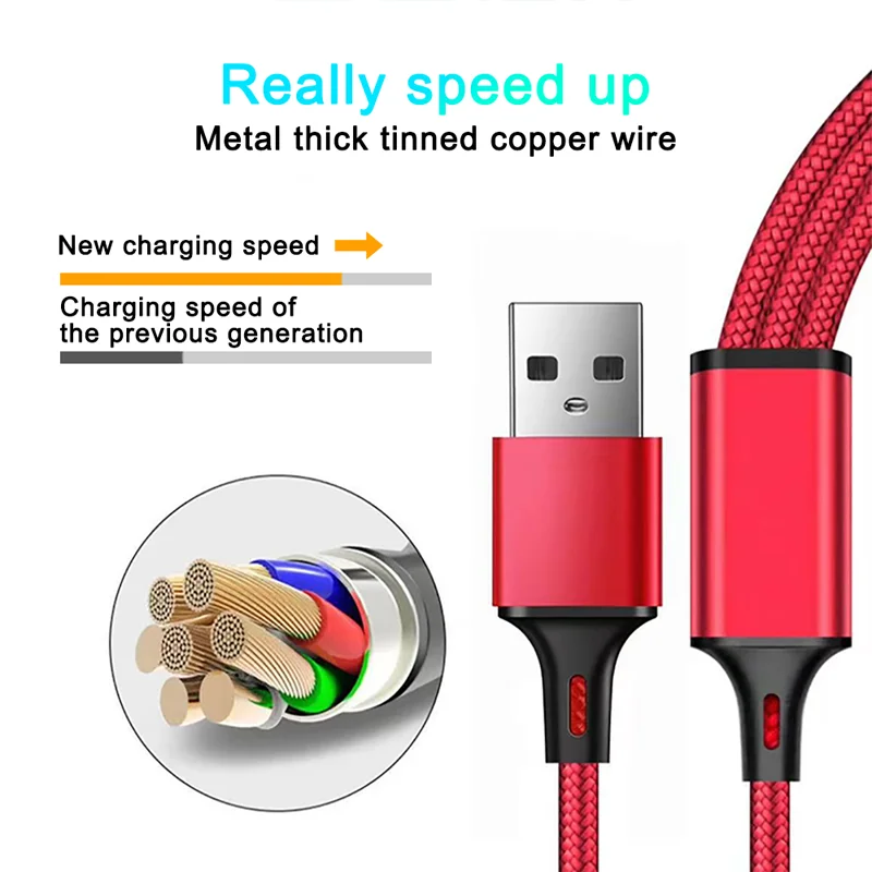 3 In 1 Fast Charging Cable Cord WEM Support (www.WEM.support)