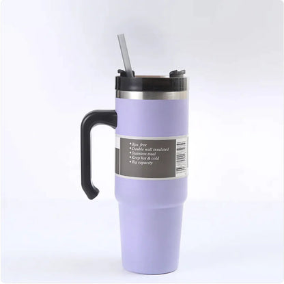 Handled Car Cup with Straw WEM Support (www.WEM.support)