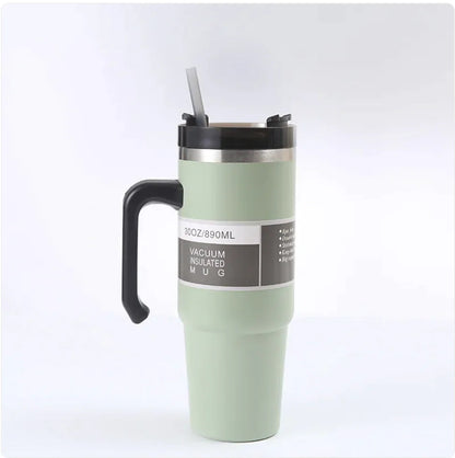 Handled Car Cup with Straw WEM Support (www.WEM.support)