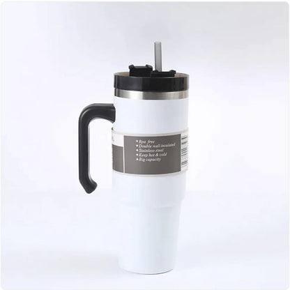 Handled Car Cup with Straw WEM Support (www.WEM.support)