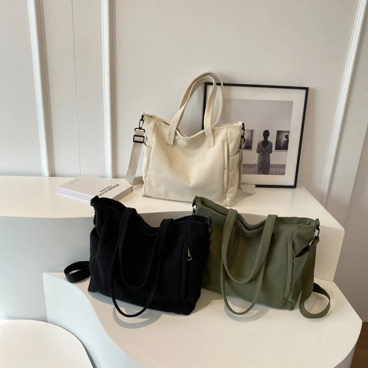 Autumn And Winter Corduroy Women's Bag WEM Support (www.WEM.support)