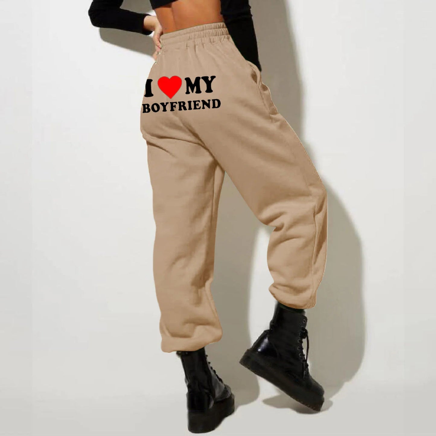 I Love MY BOYFRIEND Printed Trousers WEM Support (www.WEM.support)