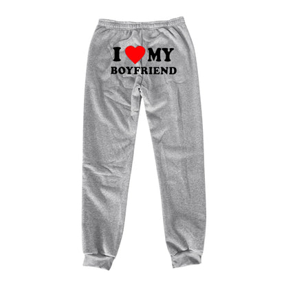I Love MY BOYFRIEND Printed Trousers WEM Support (www.WEM.support)