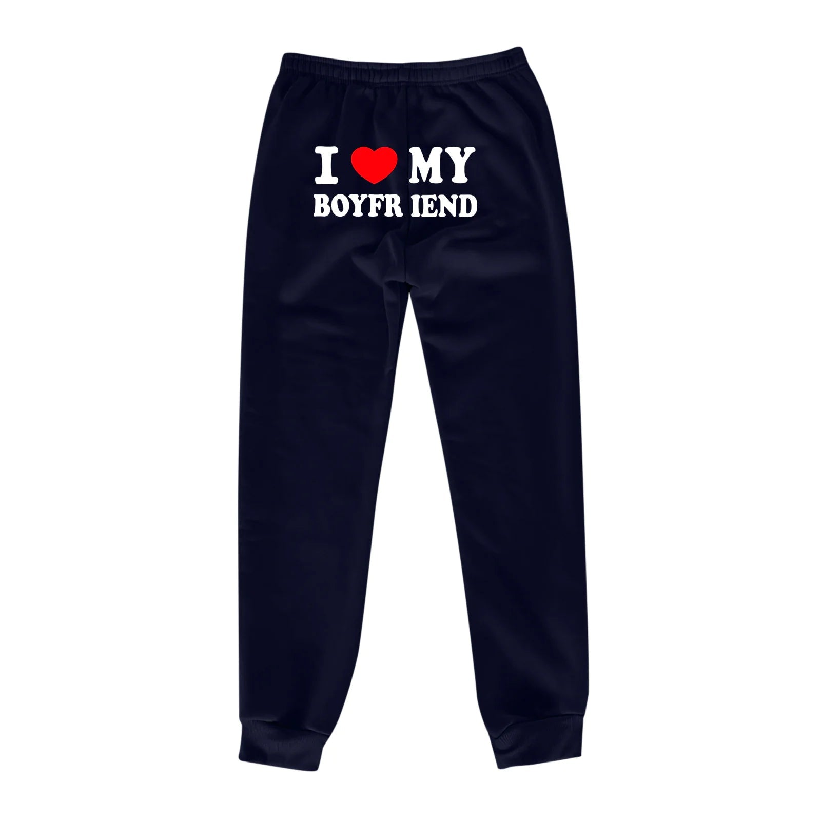 I Love MY BOYFRIEND Printed Trousers WEM Support (www.WEM.support)