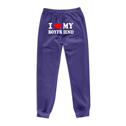 I Love MY BOYFRIEND Printed Trousers WEM Support (www.WEM.support)