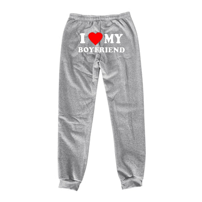 I Love MY BOYFRIEND Printed Trousers WEM Support (www.WEM.support)