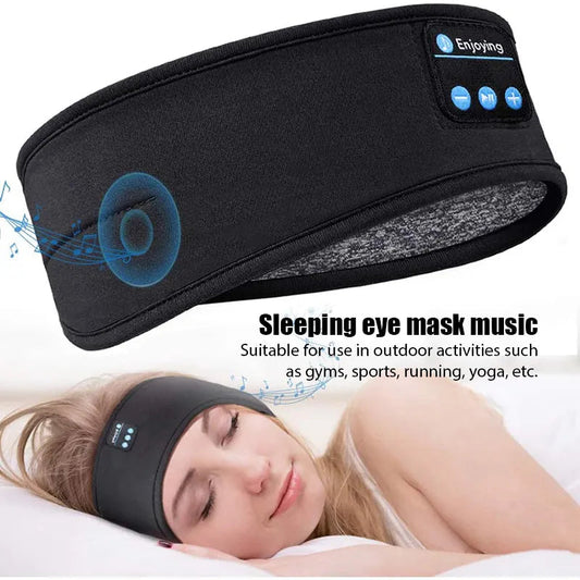 Bluetooth Sports Headband with Earbuds and Eye Mask WEM Support (www.WEM.support)