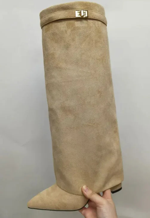 Straight Metal Buckle Long Tube Boots WEM Support (www.WEM.support)