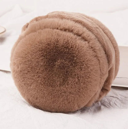 Cute Burger Plush Earmuffs WEM Support (www.WEM.support)