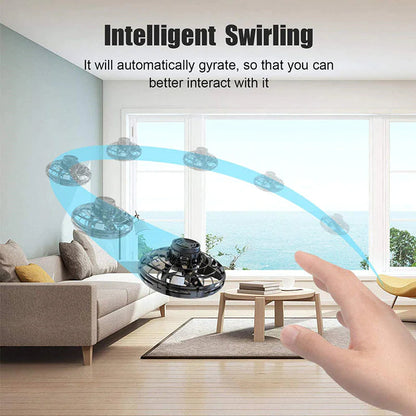 Flying Fidget Spinner Drone Ball UFO Stress Focus Hand Fun Toy LED Kids & Adults WEM Support (www.WEM.support)