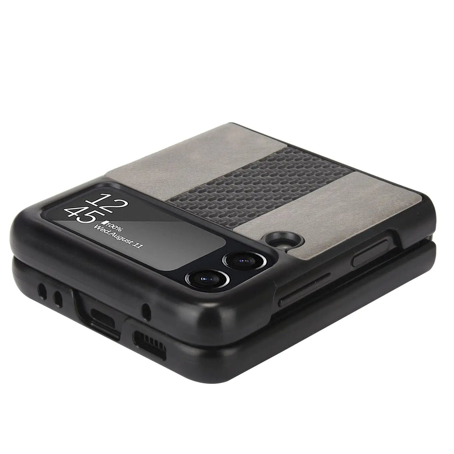 For Samsung Galaxy Z Flip 3 5G Slim Folding Leather Shockproof Phone Case Cover WEM Support (www.WEM.support)