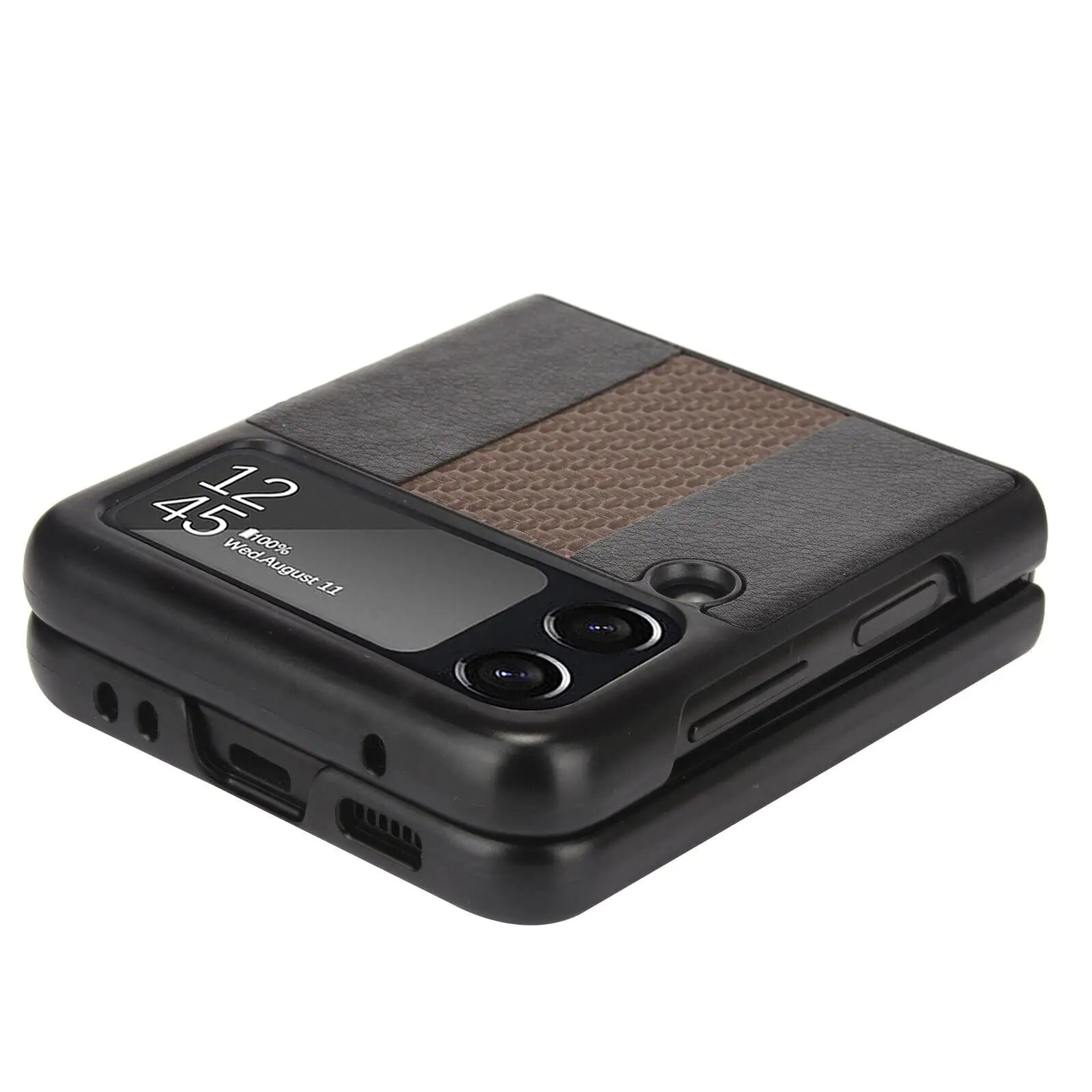 For Samsung Galaxy Z Flip 3 5G Slim Folding Leather Shockproof Phone Case Cover WEM Support (www.WEM.support)