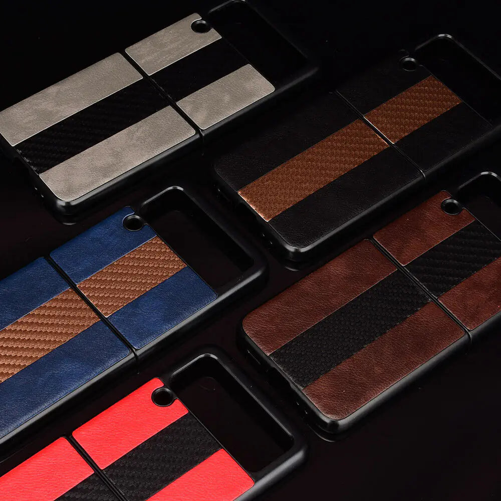 For Samsung Galaxy Z Flip 3 5G Slim Folding Leather Shockproof Phone Case Cover WEM Support (www.WEM.support)