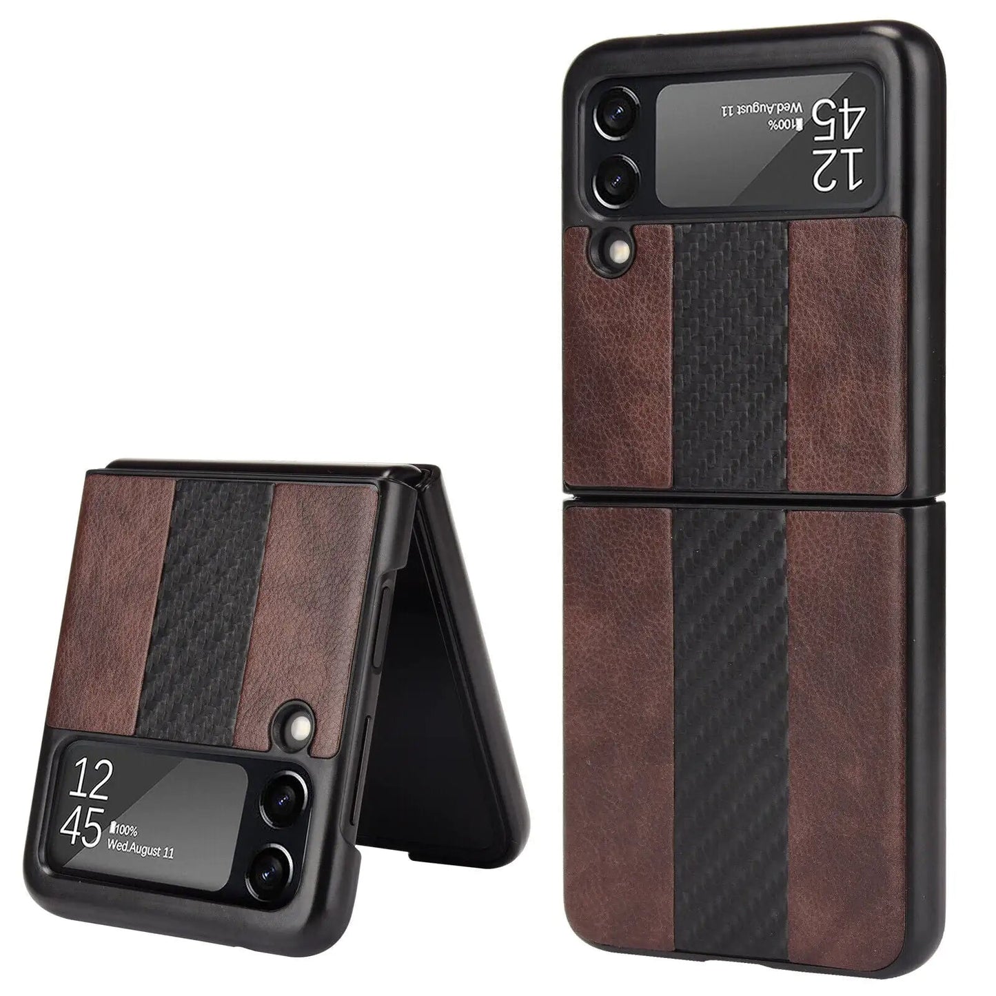 For Samsung Galaxy Z Flip 3 5G Slim Folding Leather Shockproof Phone Case Cover WEM Support (www.WEM.support)