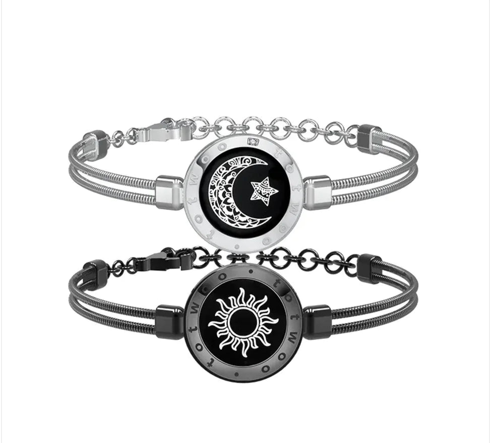 Smart Sun & Moon Sensing Couple Bracelet WEM Support (www.WEM.support)