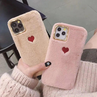 Cute Fluffy Heart Phone Case WEM Support (www.WEM.support)
