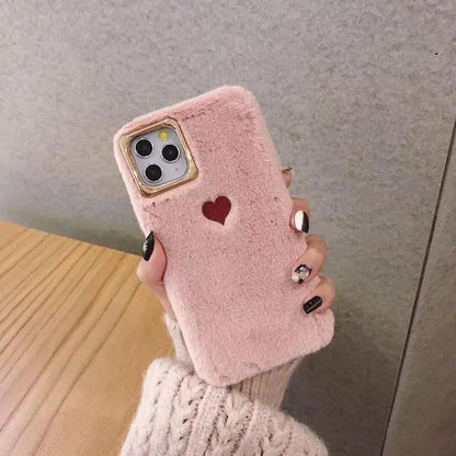 Cute Fluffy Heart Phone Case WEM Support (www.WEM.support)