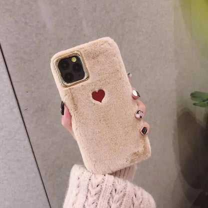 Cute Fluffy Heart Phone Case WEM Support (www.WEM.support)