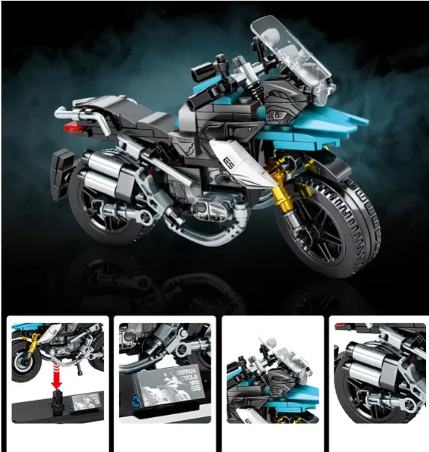 Kids' Motorcycle Building Block Model Kit WEM Support (www.WEM.support)
