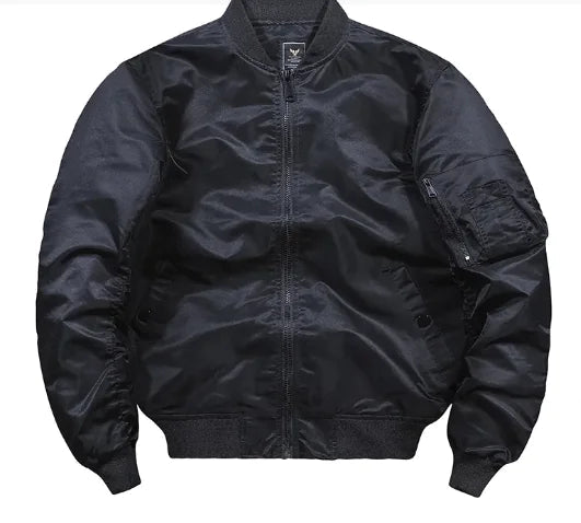 Solid Men's Autumn and Winter Bomber Jacket WEM Support (www.WEM.support)