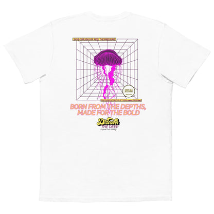 Discover the Deep Deep-sea Jellyfish Pocket T-shirt WEM Support (www.WEM.support)