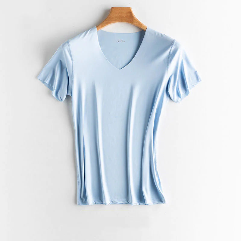 Ice Silk V-Neck T-Shirt WEM Support (www.WEM.support)