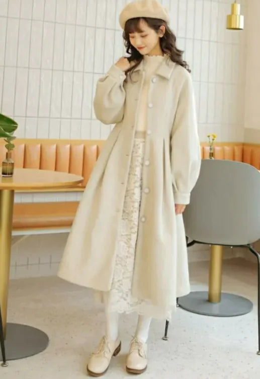 Women's Woolen Skirt Coat WEM Support (www.WEM.support)