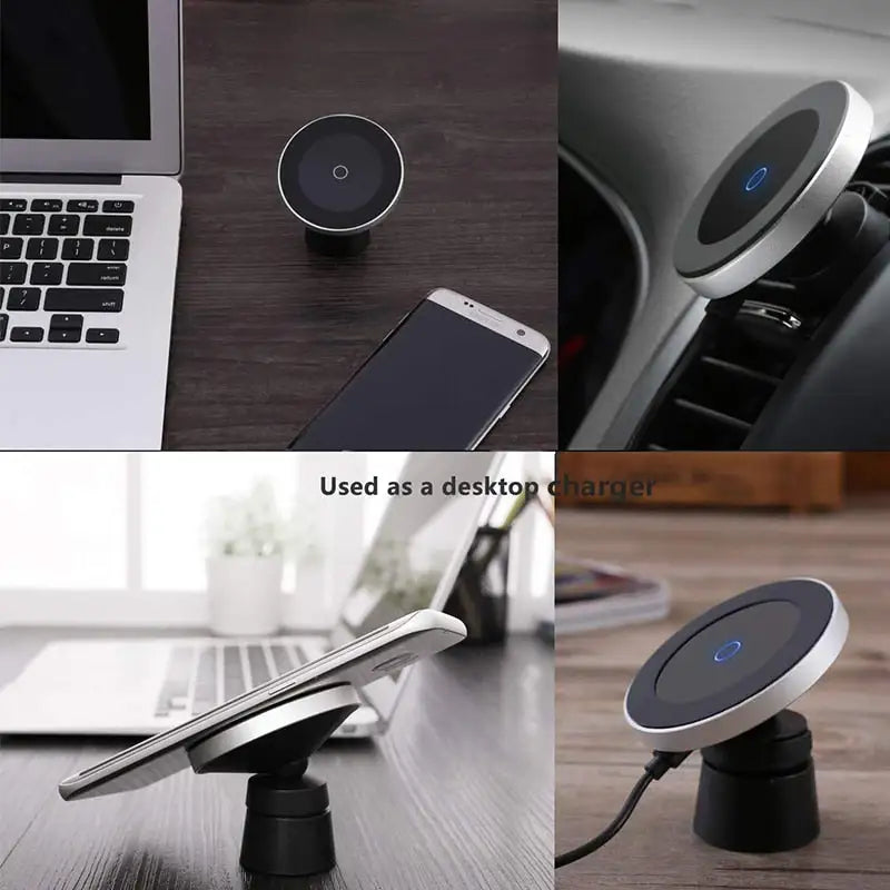 Magnetic Wireless Car Charger WEM Support (www.WEM.support)
