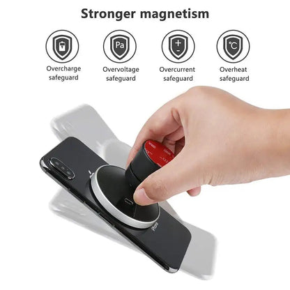 Magnetic Wireless Car Charger WEM Support (www.WEM.support)
