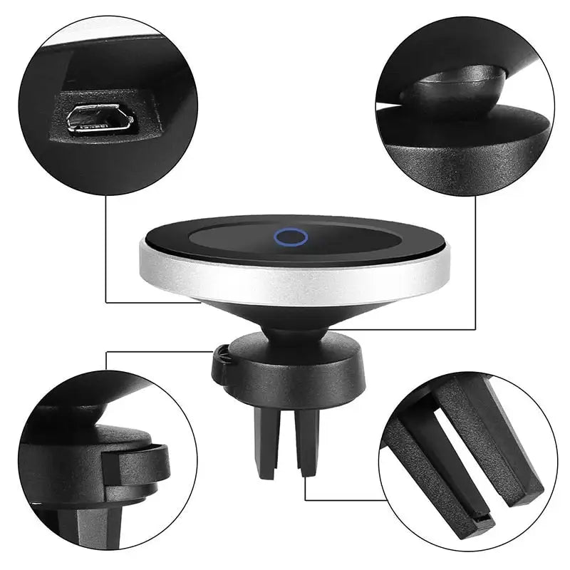 Magnetic Wireless Car Charger WEM Support (www.WEM.support)