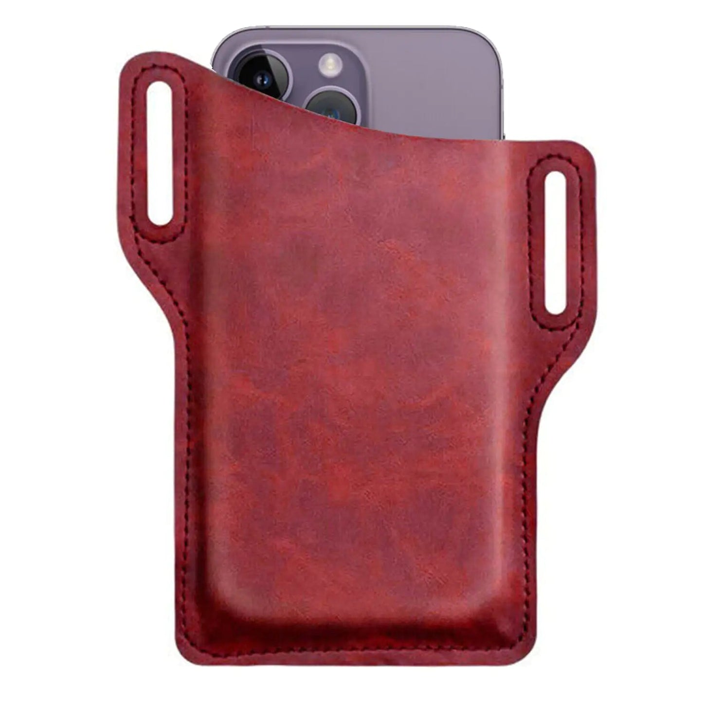 Men Cell Phone Belt Pack Bag Loop Waist Holster Pouch Case Leather Wallet Cover WEM Support (www.WEM.support)