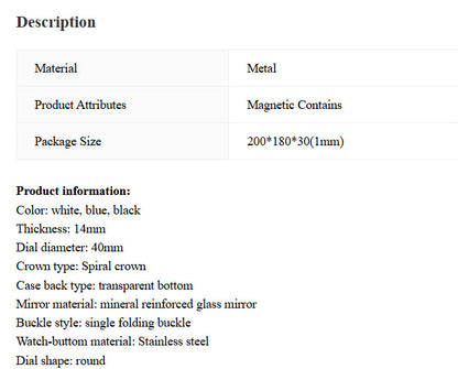 Men's Automatic Hollow Mechanical Watch WEM Support (www.WEM.support)