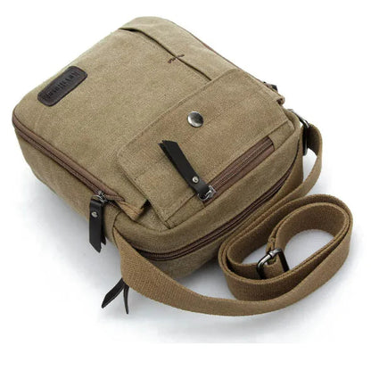 Men's Canvas Shoulder Messenger Bag WEM Support (www.WEM.support)