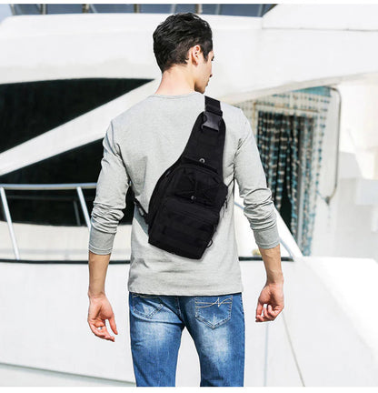 Mens Backpack Tactical Sling Shoulder Bag Molle Travel Chest Pack Outdoor Hiking WEM Support (www.WEM.support)