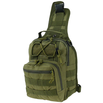 Mens Backpack Tactical Sling Shoulder Bag Molle Travel Chest Pack Outdoor Hiking WEM Support (www.WEM.support)