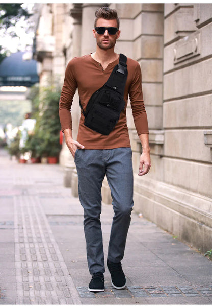 Mens Backpack Tactical Sling Shoulder Bag Molle Travel Chest Pack Outdoor Hiking WEM Support (www.WEM.support)