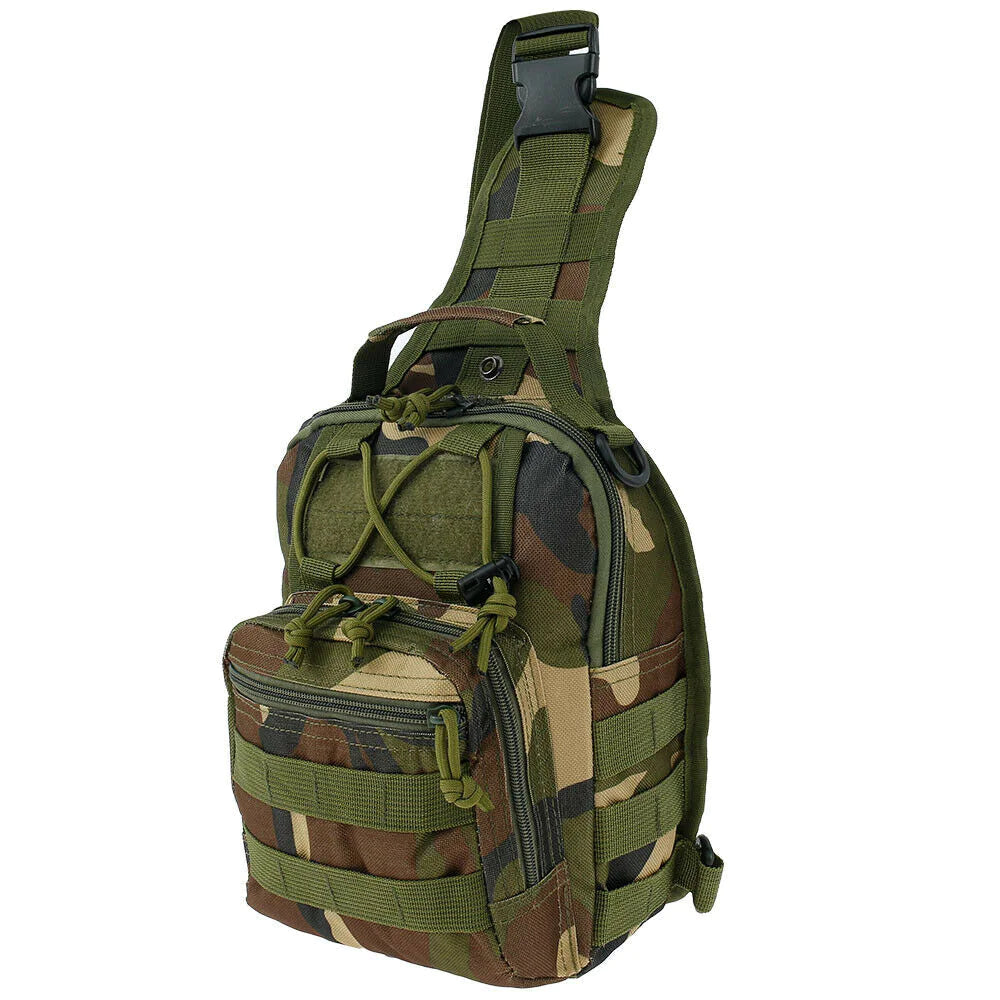 Mens Backpack Tactical Sling Shoulder Bag Molle Travel Chest Pack Outdoor Hiking WEM Support (www.WEM.support)