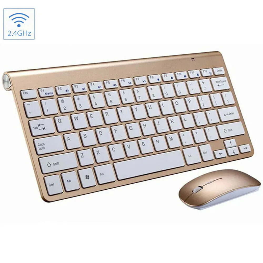 Mini Wireless Keyboard And Mouse Set Waterproof 2.4G For Mac Apple PC Computer WEM Support (www.WEM.support)