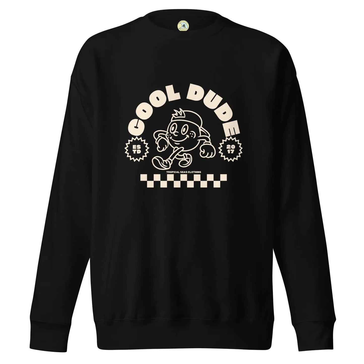 Cool Dude Surfer Premium Sweatshirt WEM Support (www.WEM.support)